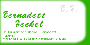 bernadett heckel business card